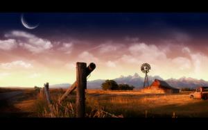 Cottage On Lonely Field wallpaper thumb