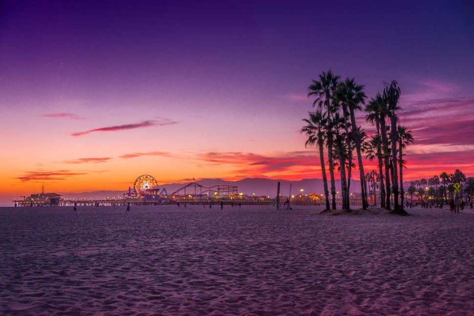 Los Angeles, Santa Monica beach wallpaper,USA HD wallpaper,California HD wallpaper,Los Angeles HD wallpaper,Santa Monica beach HD wallpaper,Ocean HD wallpaper,palm trees HD wallpaper,2048x1367 wallpaper