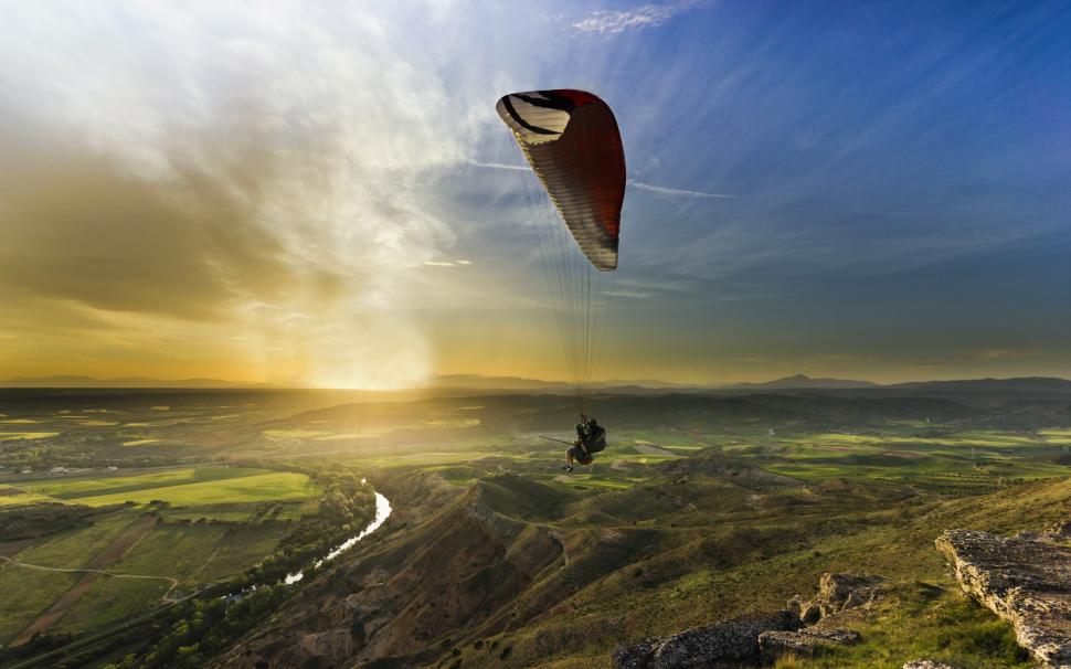 Sports, sunset, paragliding wallpaper,Sports HD wallpaper,Sunset HD wallpaper,Paragliding HD wallpaper,2560x1600 wallpaper