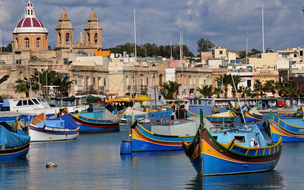 Island of Malta, boats, houses, sea wallpaper,Island HD wallpaper,Malta HD wallpaper,Boats HD wallpaper,Houses HD wallpaper,Sea HD wallpaper,2880x1800 wallpaper