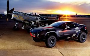 Airplane Plane Sunset Rally Fighter HD wallpaper thumb