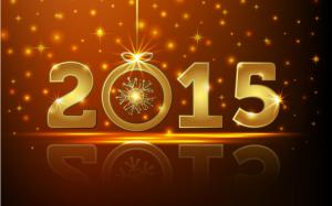 Golden Happy New Year 2015 wallpaper thumb