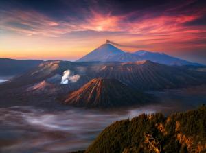 Indonesia, Java, volcanic caldera complex wallpaper thumb