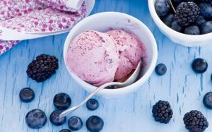 Food Ice Cream Berries Blueberries wallpaper thumb