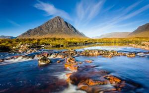 Scotland natural scenery, mountains river sky rocks wallpaper thumb