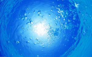 Underwater Blue Bubbles HD wallpaper thumb
