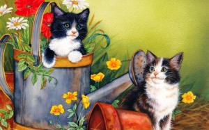 Kittens Playing wallpaper thumb