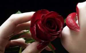 Red Rose & Red Lips wallpaper thumb