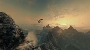 Skyrim Elder Scolls Dragon Mountains HD wallpaper thumb