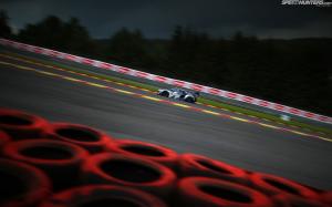 Audi R8 Race Car Motion Blur Race Track HD wallpaper thumb