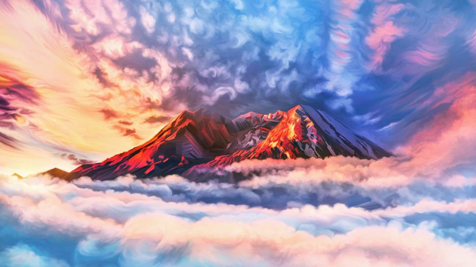 Mountain In The Clouds wallpaper,Scenery HD wallpaper,3840x2160 wallpaper