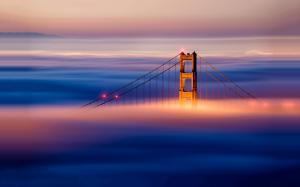 Golden Gate Bridge, Golden Gate Bridge, USA, San Francisco, Clouds, City, Architecture wallpaper thumb