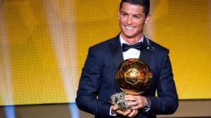 Cristiano Ronaldo of Portugal and Real Madrid receives the 2014 FIFA Ballon d'Or award wallpaper thumb