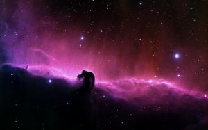 Beautiful purple nebula in space wallpaper thumb