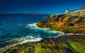 Newport, Wales, England, Bristol Bay, coast, lighthouse wallpaper thumb
