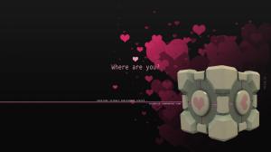 Weighted Companion Cube - Portal wallpaper thumb