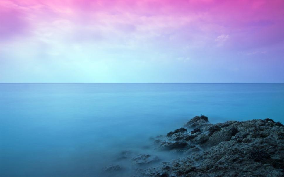 Pink Sky Above the Sea wallpaper,Scenery HD wallpaper,1920x1200 wallpaper