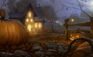 halloween, holiday, night, home, light, pumpkin, lantern jack wallpaper thumb