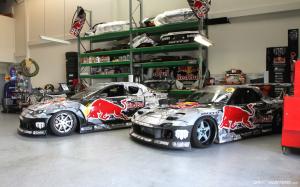 Mazda RX-7 RX-8 Red Bull Garage Race Car HD wallpaper thumb