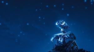 Wall-E Robot Night Stars Sky Animated Cartoon wallpaper thumb