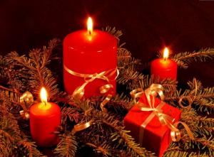 candles, thread, needles, fire, gift, holiday, christmas wallpaper thumb