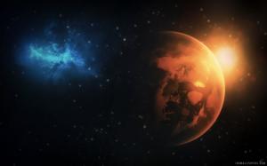 Planet Galaxy in Space wallpaper thumb