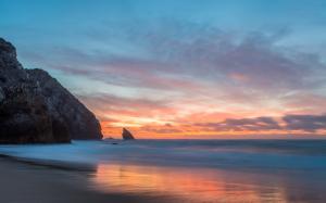 Beach Sunset Ocean HD wallpaper thumb
