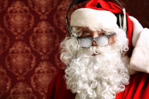 beard, new year, snow, headphones, cap, santa claus wallpaper thumb