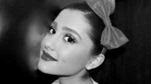 Ariana Grande, black and white,Victorious wallpaper thumb