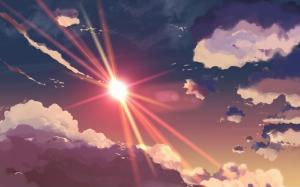 Tumblr, Sun, Sky, Clouds, Anime wallpaper thumb