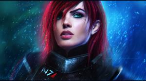 Mass Effect Redhead Face HD wallpaper thumb