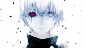 Tokyo Ghoul, heterochromia, simple background, crying wallpaper thumb