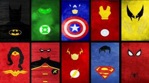 Superheroes collage wallpaper thumb