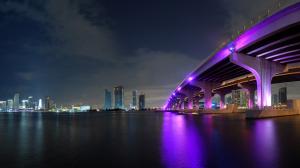 Miami USA Bridge Backlight Hd wallpaper thumb