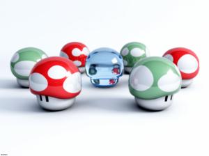 Mario Mushrooms Nintendo HD wallpaper thumb