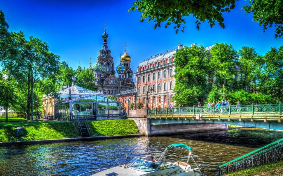 Saint Petersburg HDR wallpaper,river HD wallpaper,landscape HD wallpaper,church HD wallpaper,cathedral HD wallpaper,2880x1800 wallpaper