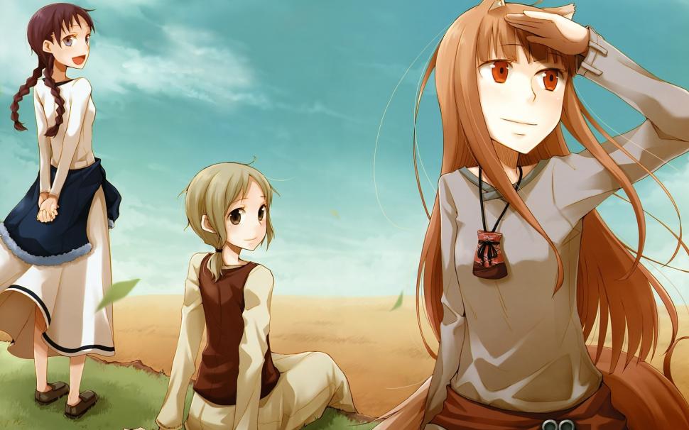 Spice And Wolf Anime HD wallpaper,cartoon/comic HD wallpaper,anime HD wallpaper,and HD wallpaper,wolf HD wallpaper,spice HD wallpaper,1920x1200 wallpaper