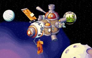 Spineworld, Pixel Art, Space, Astronaut, Space Station wallpaper thumb