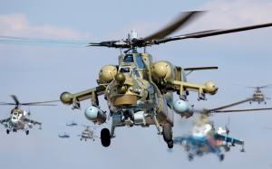 Flying military helicopters wallpaper thumb