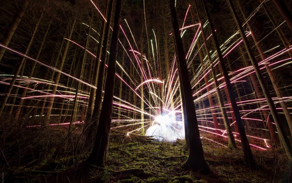 Trees Forest Night Sparks Timelapse Explosion Fireworks HD wallpaper,nature HD wallpaper,trees HD wallpaper,night HD wallpaper,forest HD wallpaper,timelapse HD wallpaper,explosion HD wallpaper,fireworks HD wallpaper,sparks HD wallpaper,1920x1200 wallpaper