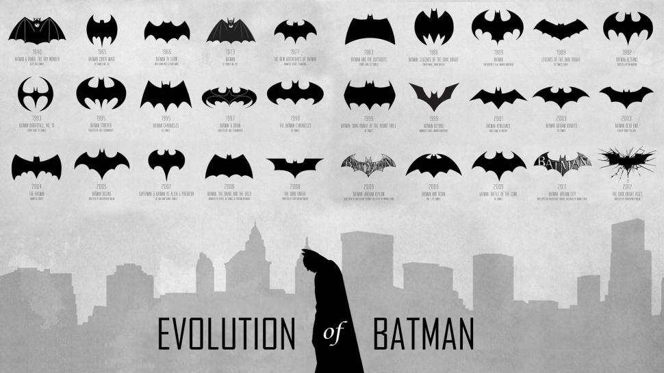 Evolution of Batman HD wallpaper,batman HD wallpaper,logos HD wallpaper,text HD wallpaper,1920x1080 wallpaper