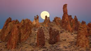 Landscapes Desert Moon Widescreen Resolutions wallpaper thumb