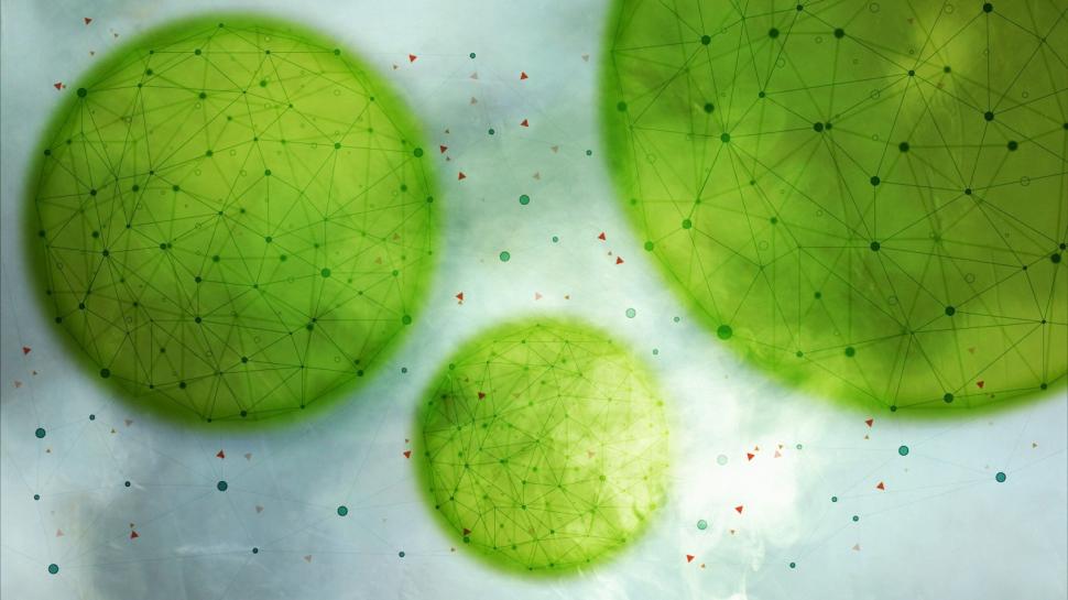 Green Spheres wallpaper,Abstract wallpaper,1600x900 wallpaper