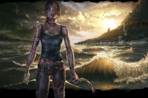 Tomb Raider, Artwork, Lara Croft, Water wallpaper thumb