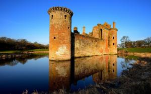 Old castle by the lake wallpaper thumb