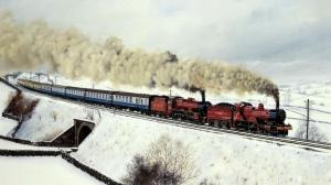 Twin Engine Steam Train wallpaper thumb