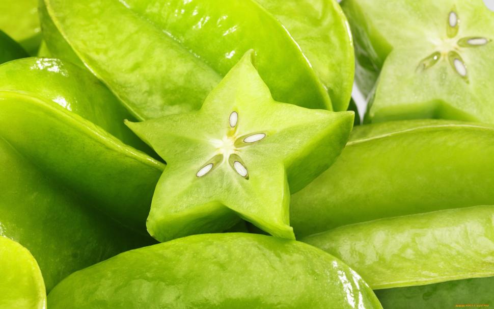 Green Pieces Star Fruit High Definition Nature   wallpaper,fruits HD wallpaper,nature HD wallpaper,salad HD wallpaper,star HD wallpaper,star fruit HD wallpaper,1920x1200 wallpaper