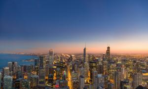 Chicago, evening, city wallpaper thumb