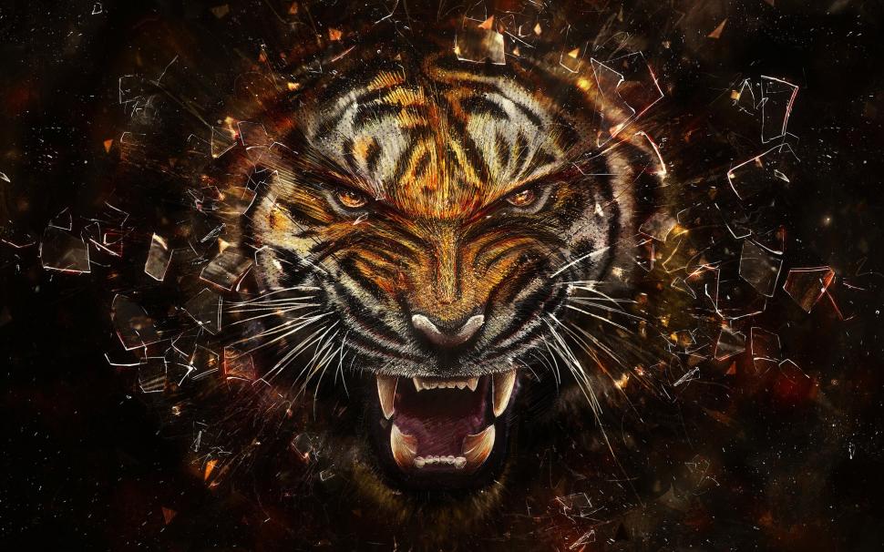 Tiger Drawing HD wallpaper,digital/artwork HD wallpaper,drawing HD wallpaper,tiger HD wallpaper,1920x1200 wallpaper