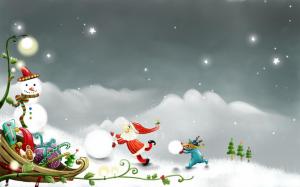 santas, christmas,background, spirit, sleigh wallpaper thumb